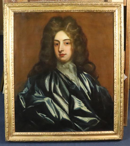 Attributed to Mary Beale (1632-1697) Portrait of Paul Dane of Killyhevlin (1647-1745) 29.5 x 24.5in.